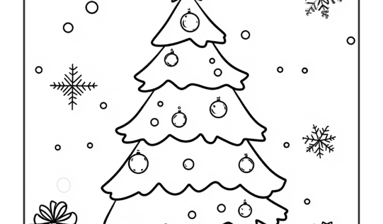 Printable Merry Christmas coloring pages for kids