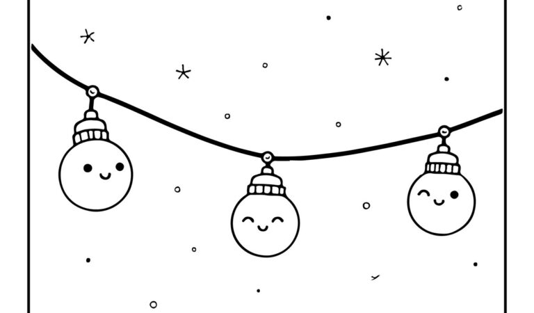 Printable bold and easy christmas coloring pages