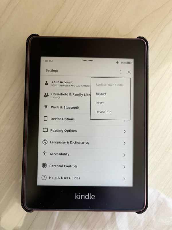 Software Update for Amazon Kindle Paperwhite