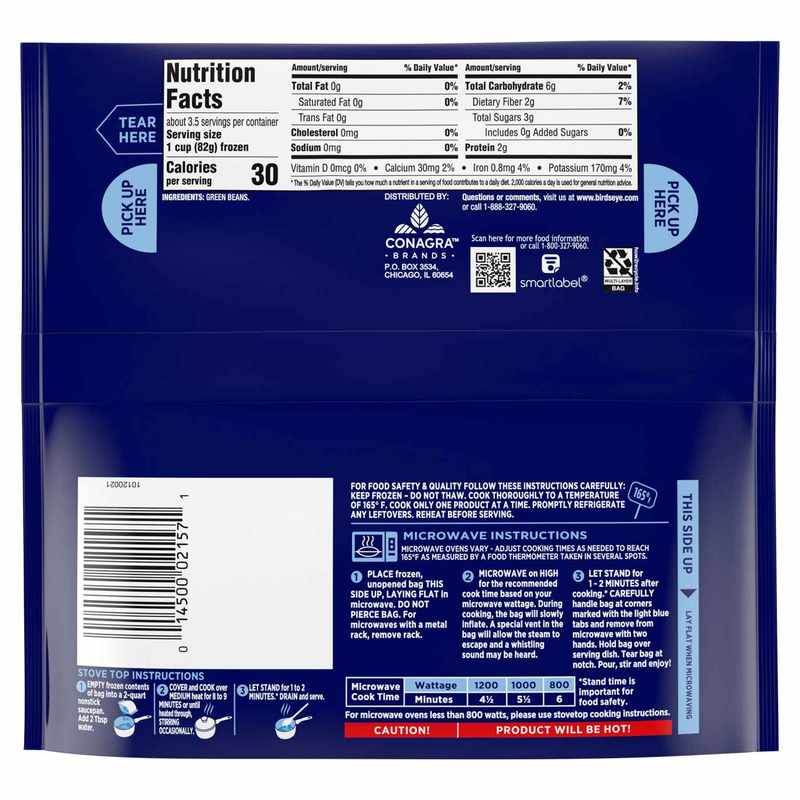 Bird_s Eye SteamFresh Green Beans Nutrition