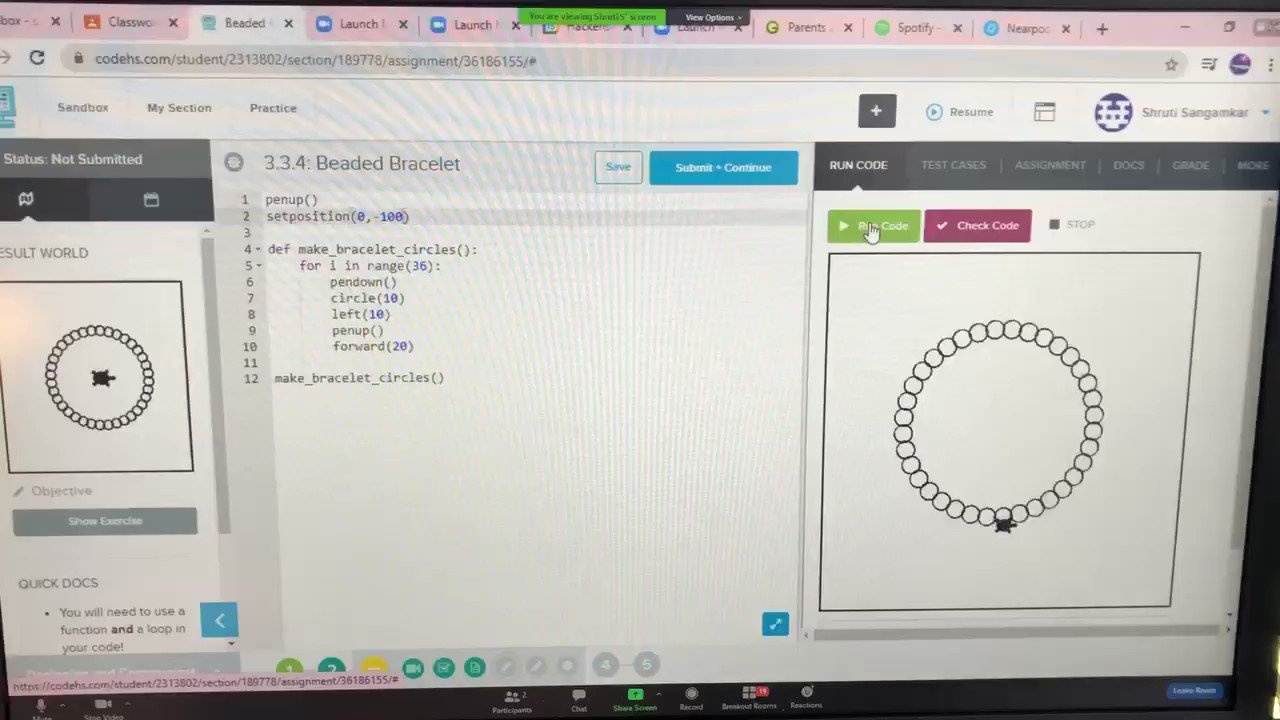 CodeHS Answers for 2_8_4 Beaded Bracelet