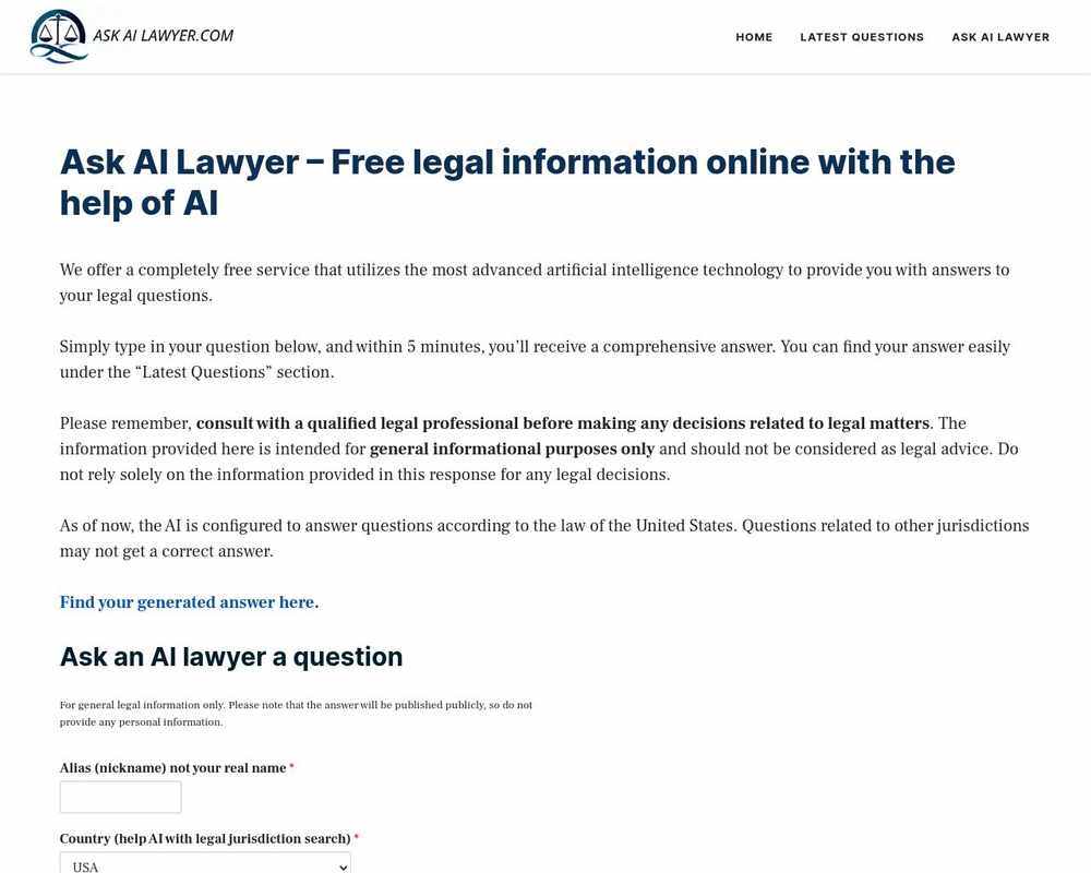 Get Free Legal Advice Online - Ask a Question to a Lawyer