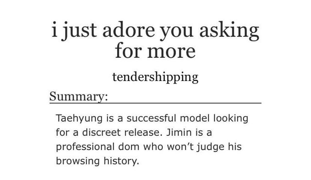 i Just Adore You Asking for More