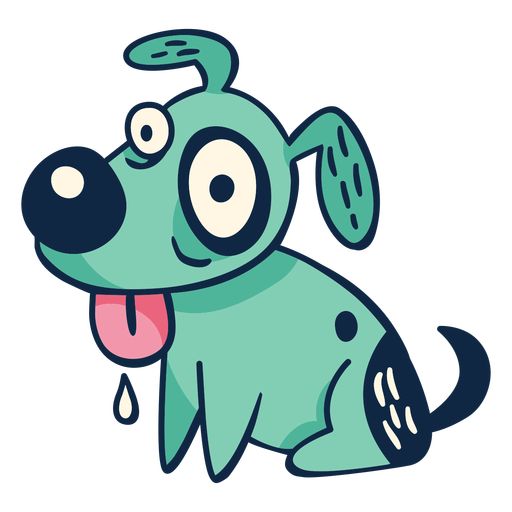 Cartoon Dog Tongue Hanging Out